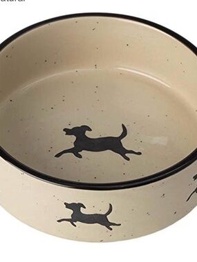 PetRageous Designs Dog Ceramic Pet Bowl - Beige